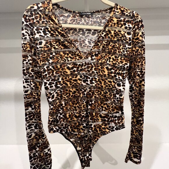 NWOT Leopard Bodysuit - Picture 2 of 4